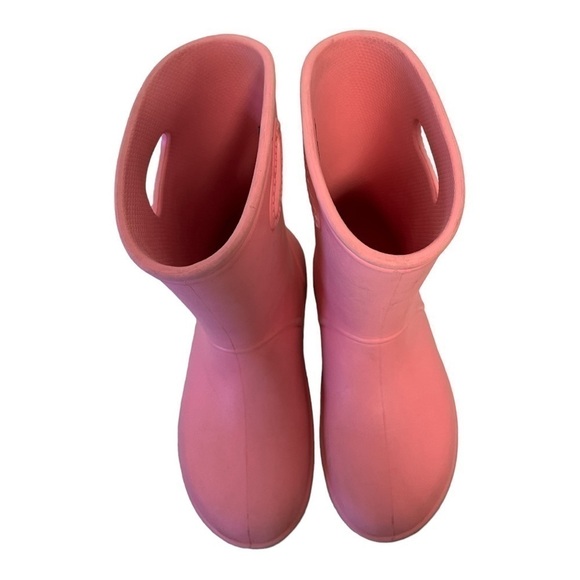 Kids Pink Crocs Rain Boots Size 3 - Picture 10 of 10